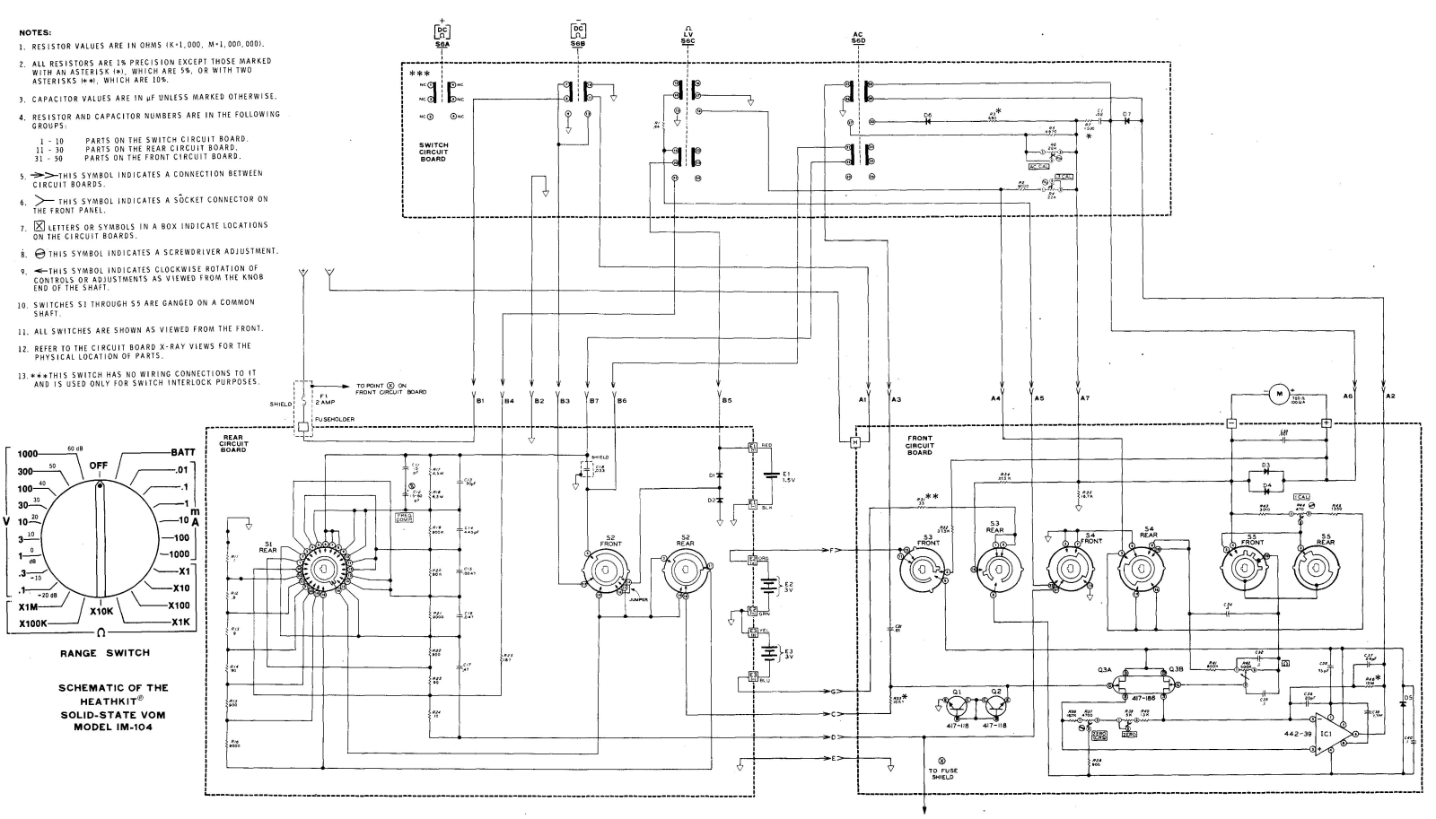 Heathkit IM-104 Schematic