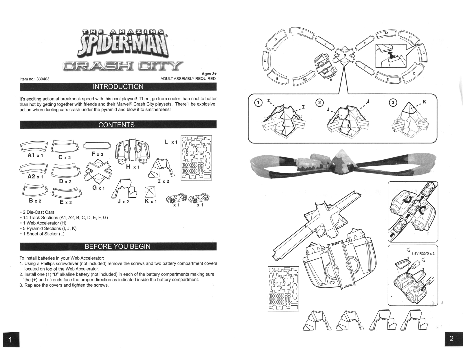 Mga Entertainment SPIDER-MAN CRASH CITY 1 2 User Manual