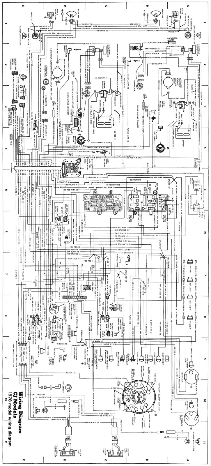 Jeep Vehicles 1978   cj all schematic