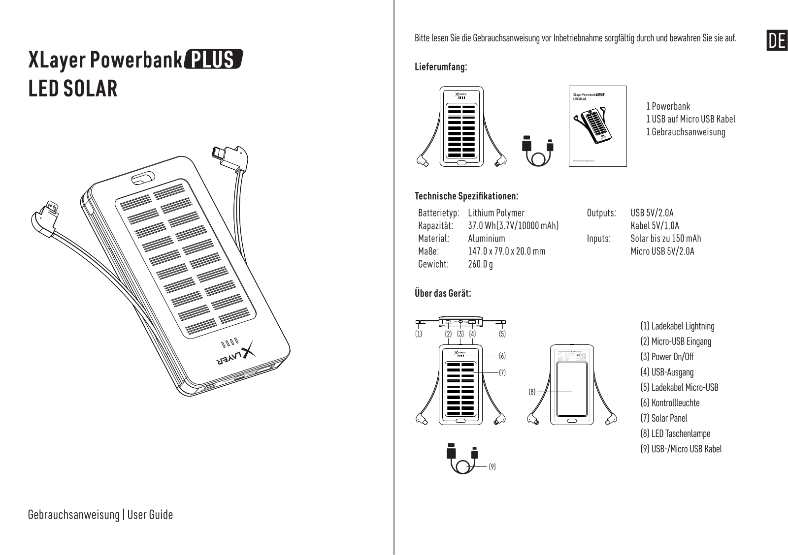 Xlayer Powerbank Plus User Guide