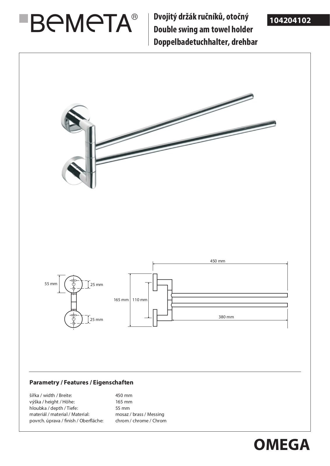 Bemeta Omega 104204102 User guide