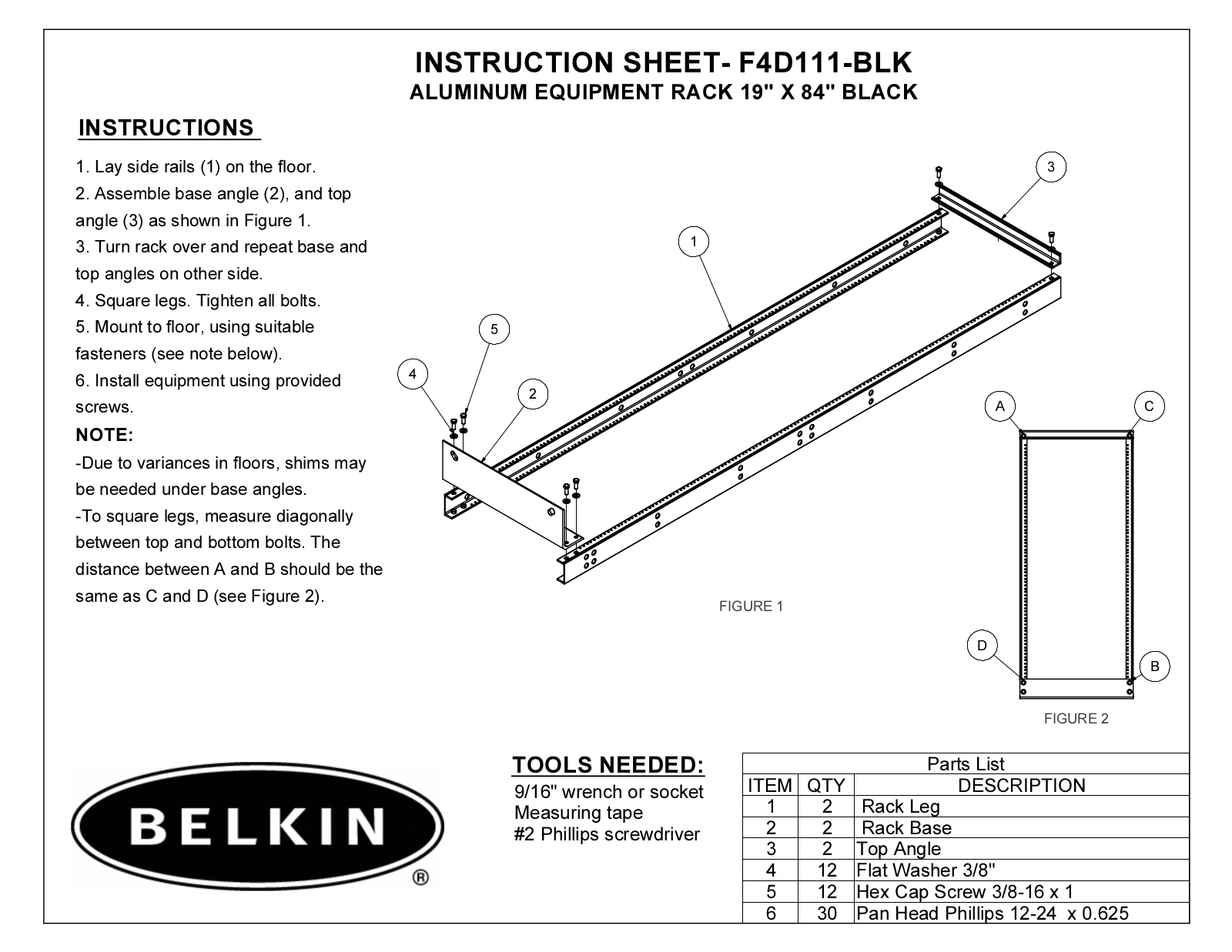 Belkin F4D111-BLK User Manual