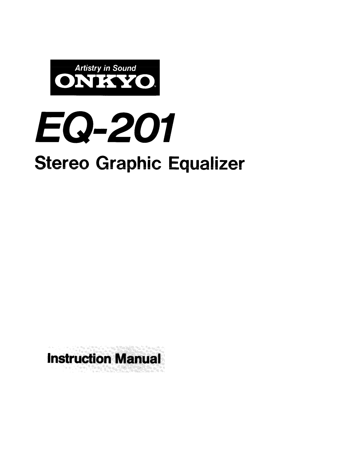 Onkyo EQ-201 Instruction Manual