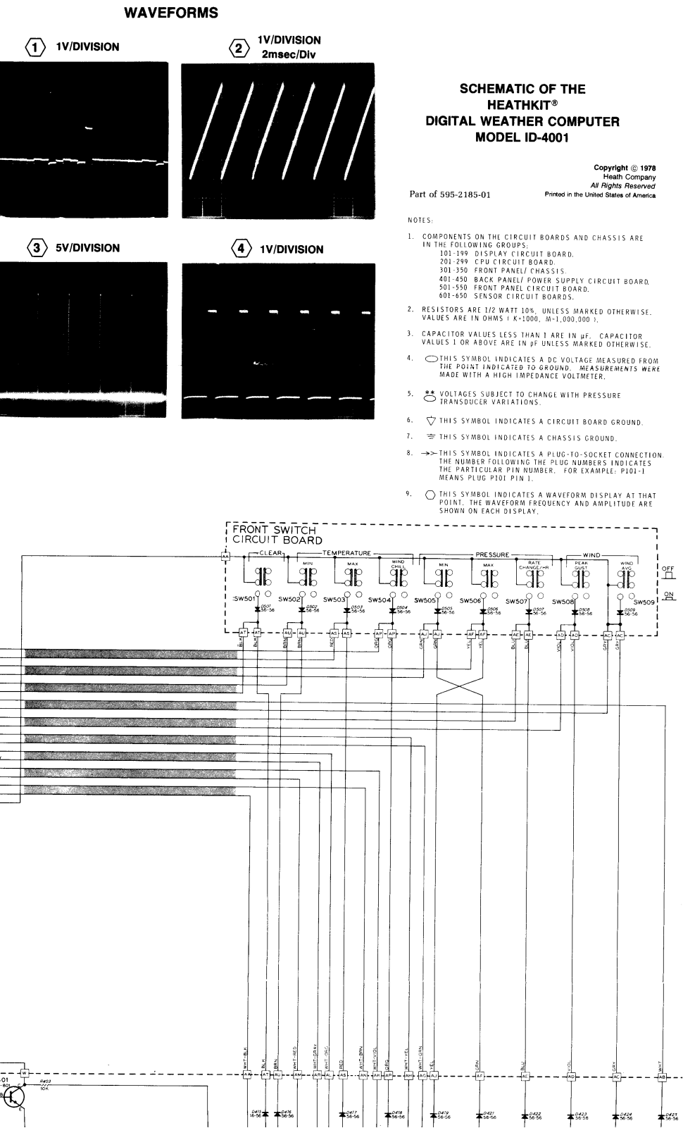 Heath Company ID-4001 Schematic