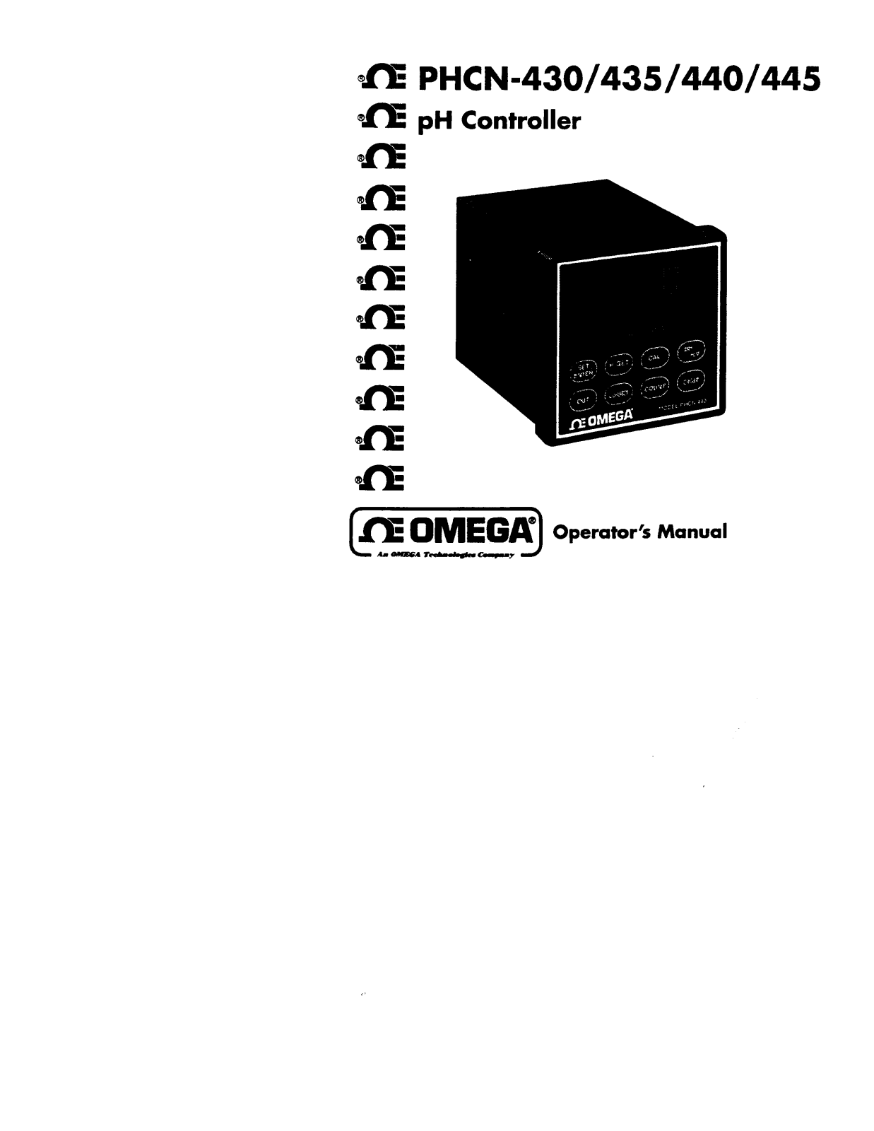 Omega Products PHCN-430 Installation  Manual