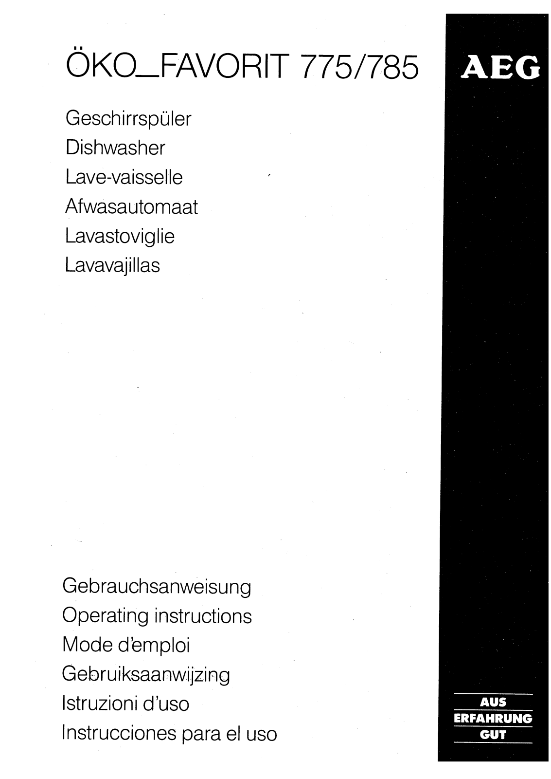 Aeg 785 User Manual