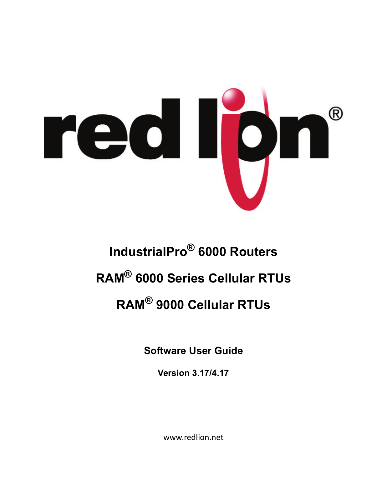 Red Lion 6000 User Manual