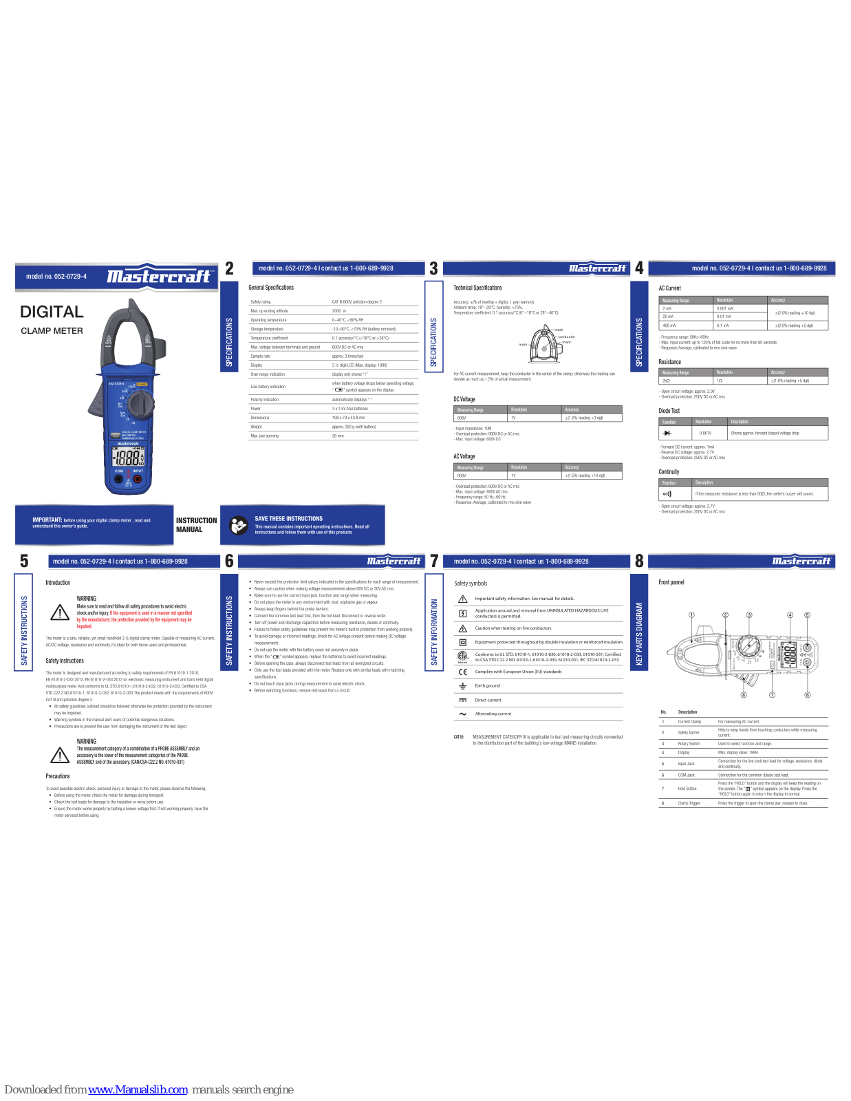 MasterCraft 052-0729-4 Instruction Manual