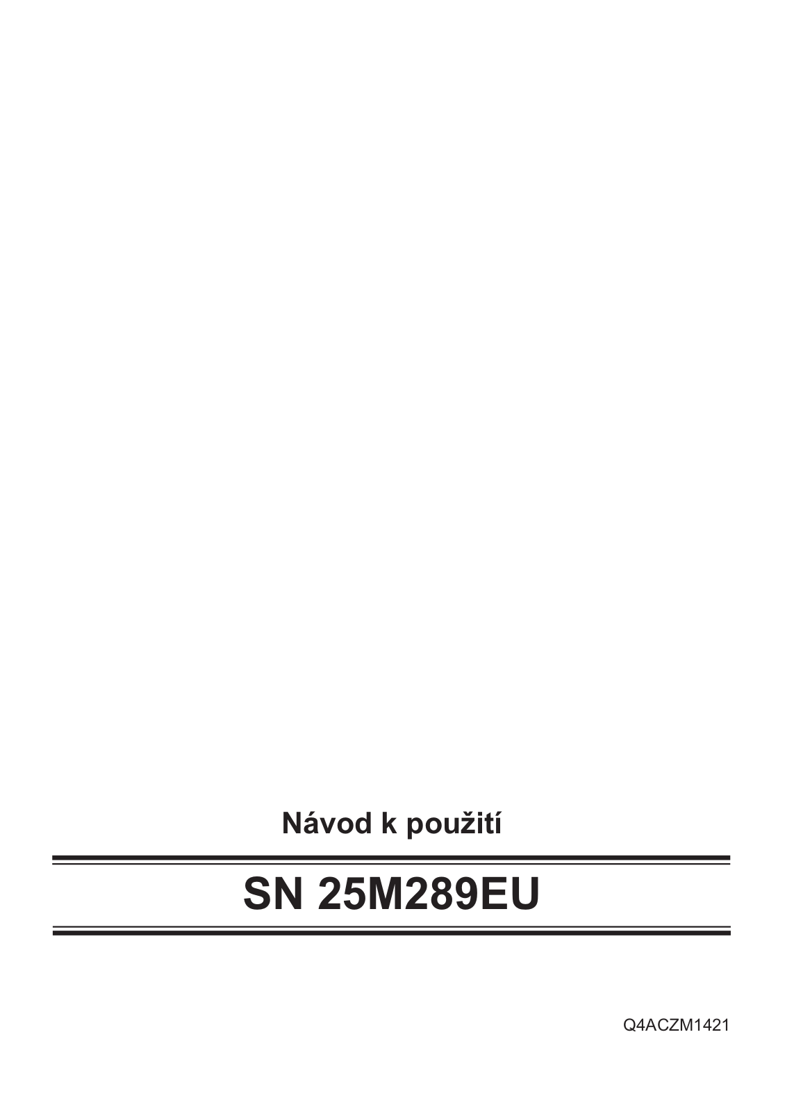 Siemens SN 25M289EU User Manual