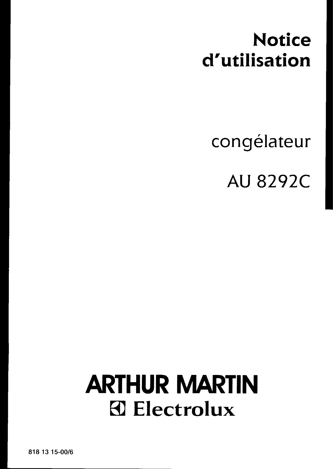 Arthur martin AU8293C User Manual