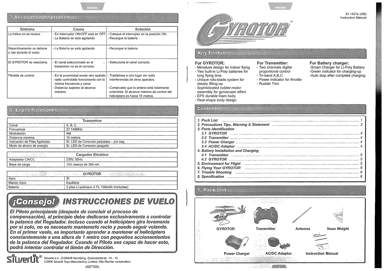Silverlit Gyrotor User guide - ManualMachine.com