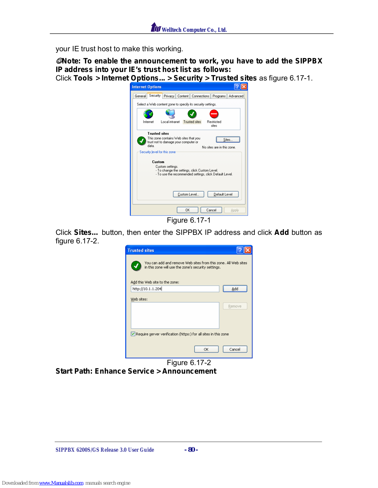 WELLTECH SIPPBX 6200GS, SIPPBX 6200S User Manual