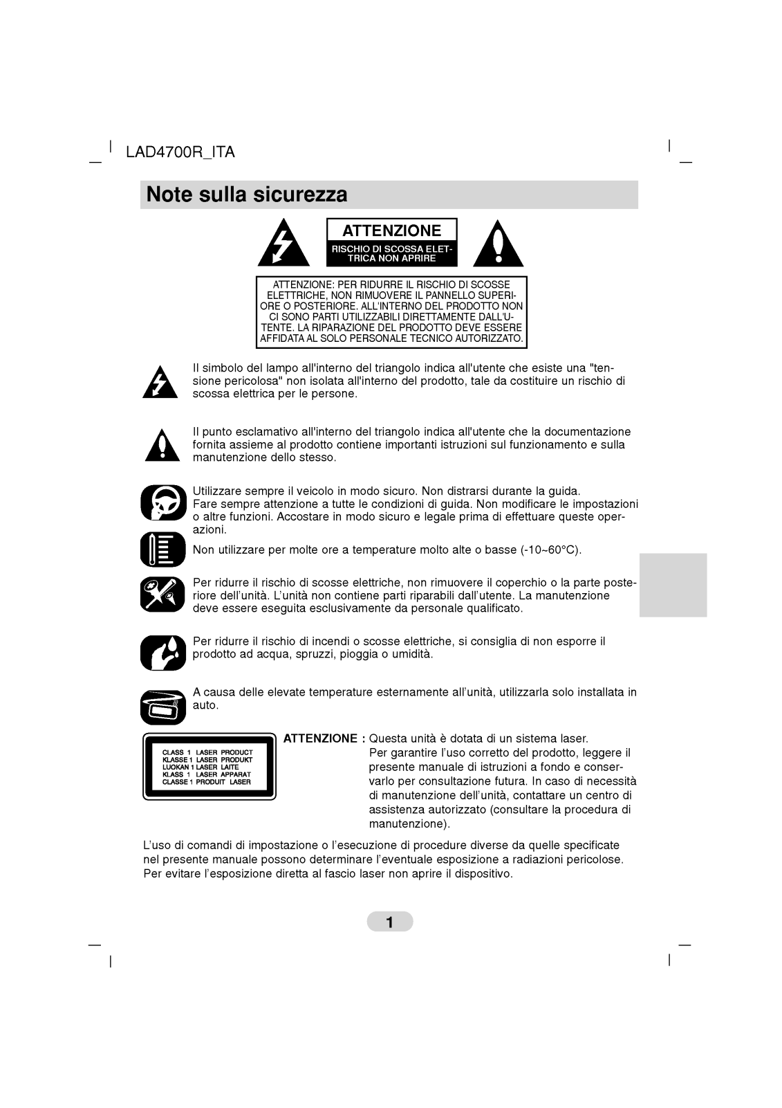 Lg LAD-4700R User Manual