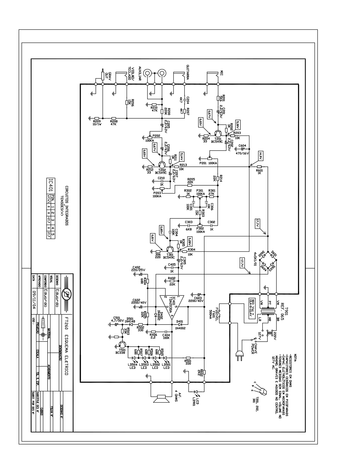 FRAHM FT260 Schematic