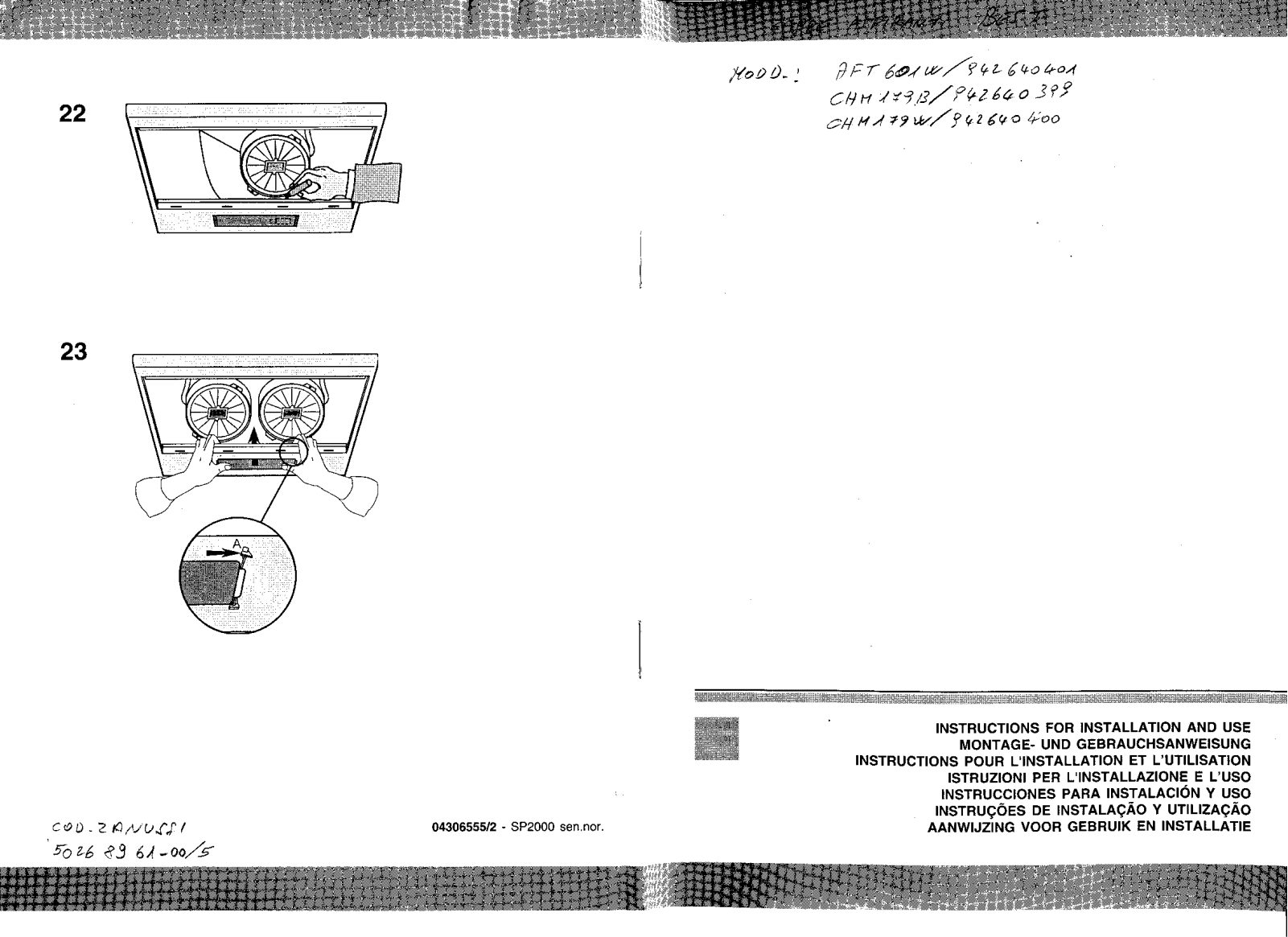 Faure CHM179B, CHM179X User Manual