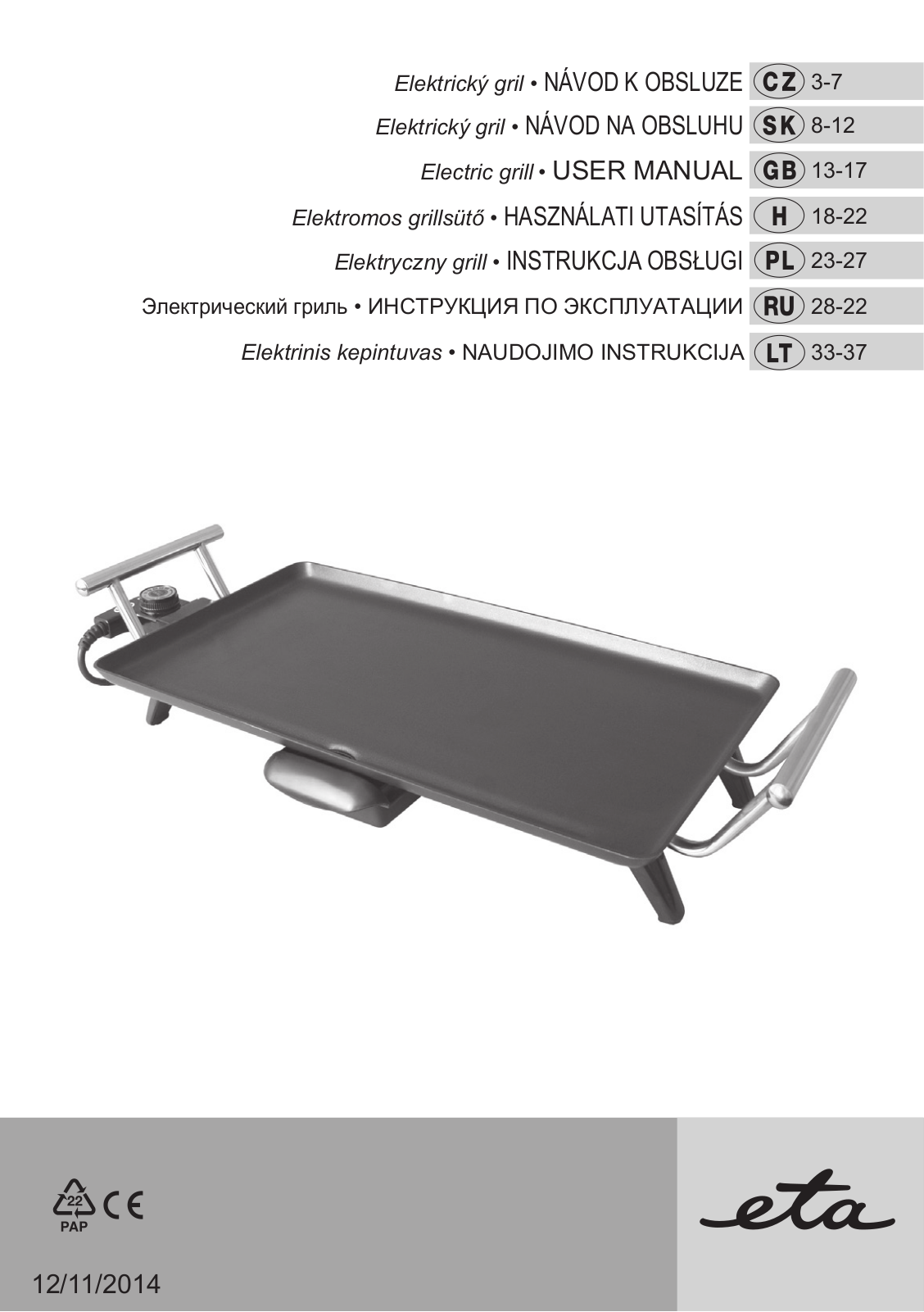 ETA 2159 90000 User Manual