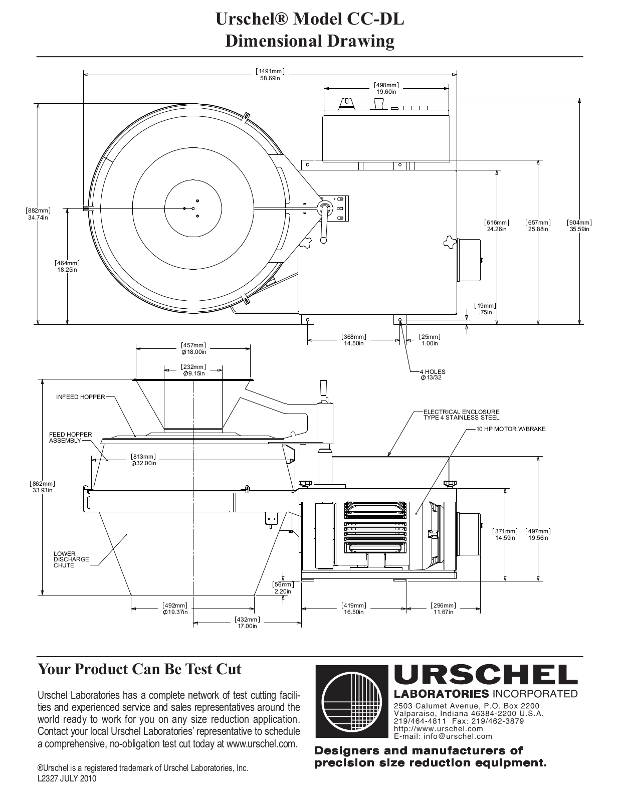 Urschel CC-DL Parts Diagram