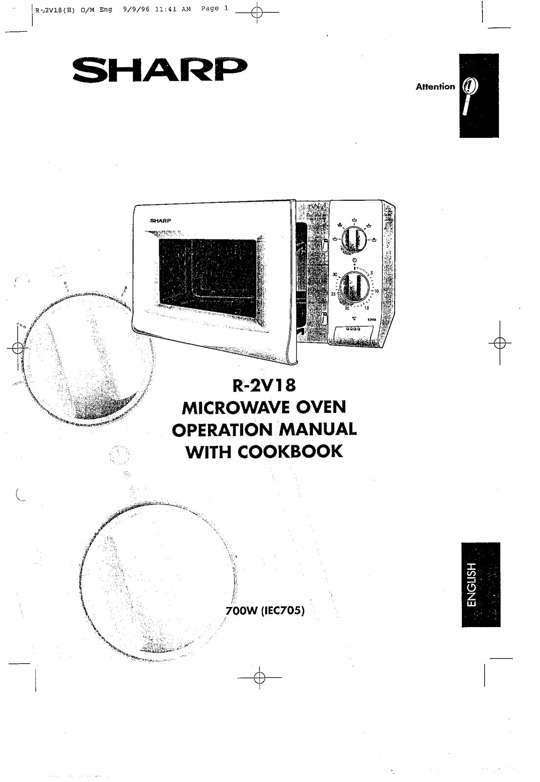 Sharp R-2V18 User Manual