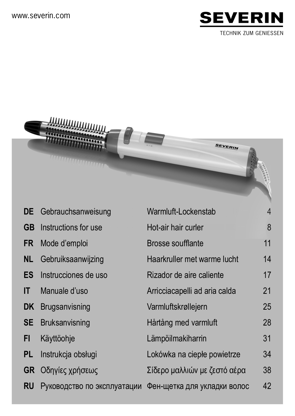 Severin WL 0812 operation manual