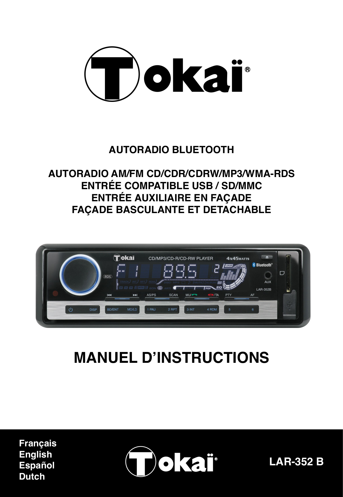 TOKAI LAR-352 User Manual