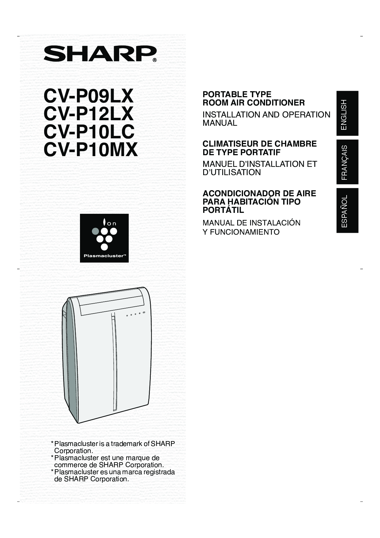 Sharp CV-P12LX, CV-P09LX, CV-P10MX, CV-P10LC User Manual