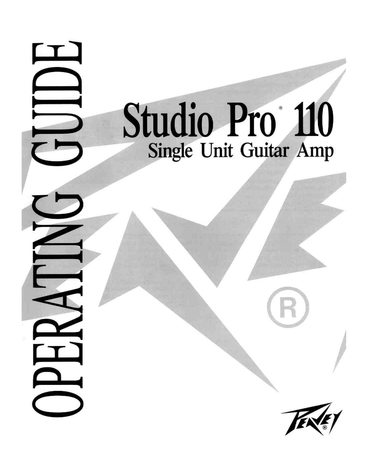 Peavey Studio Pro 110 User Manual