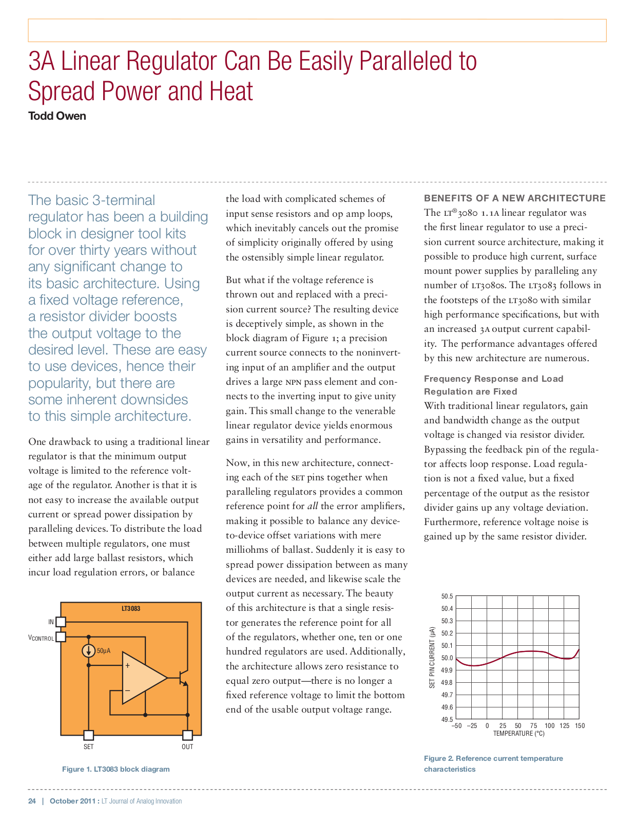 LINEAR TECHNOLOGY LT3083 Technical data