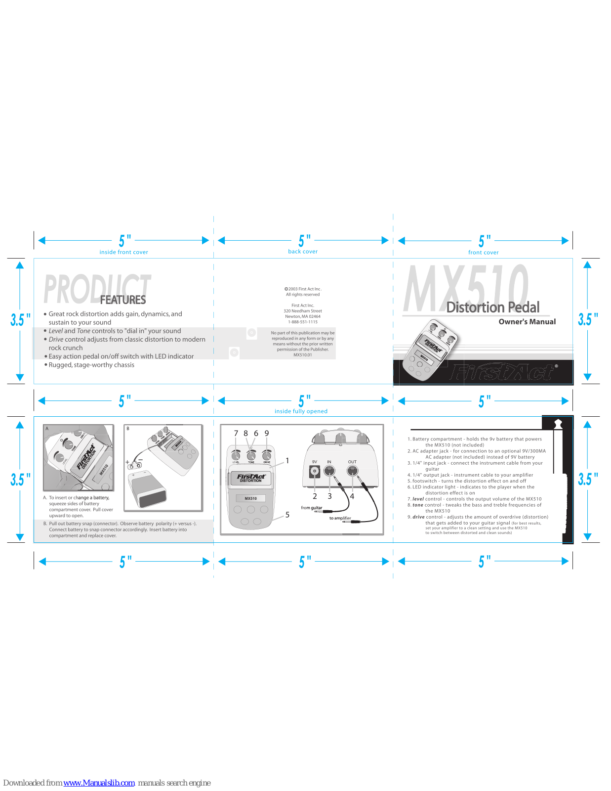 First Act MX510 Owner's Manual - ManualMachine.com
