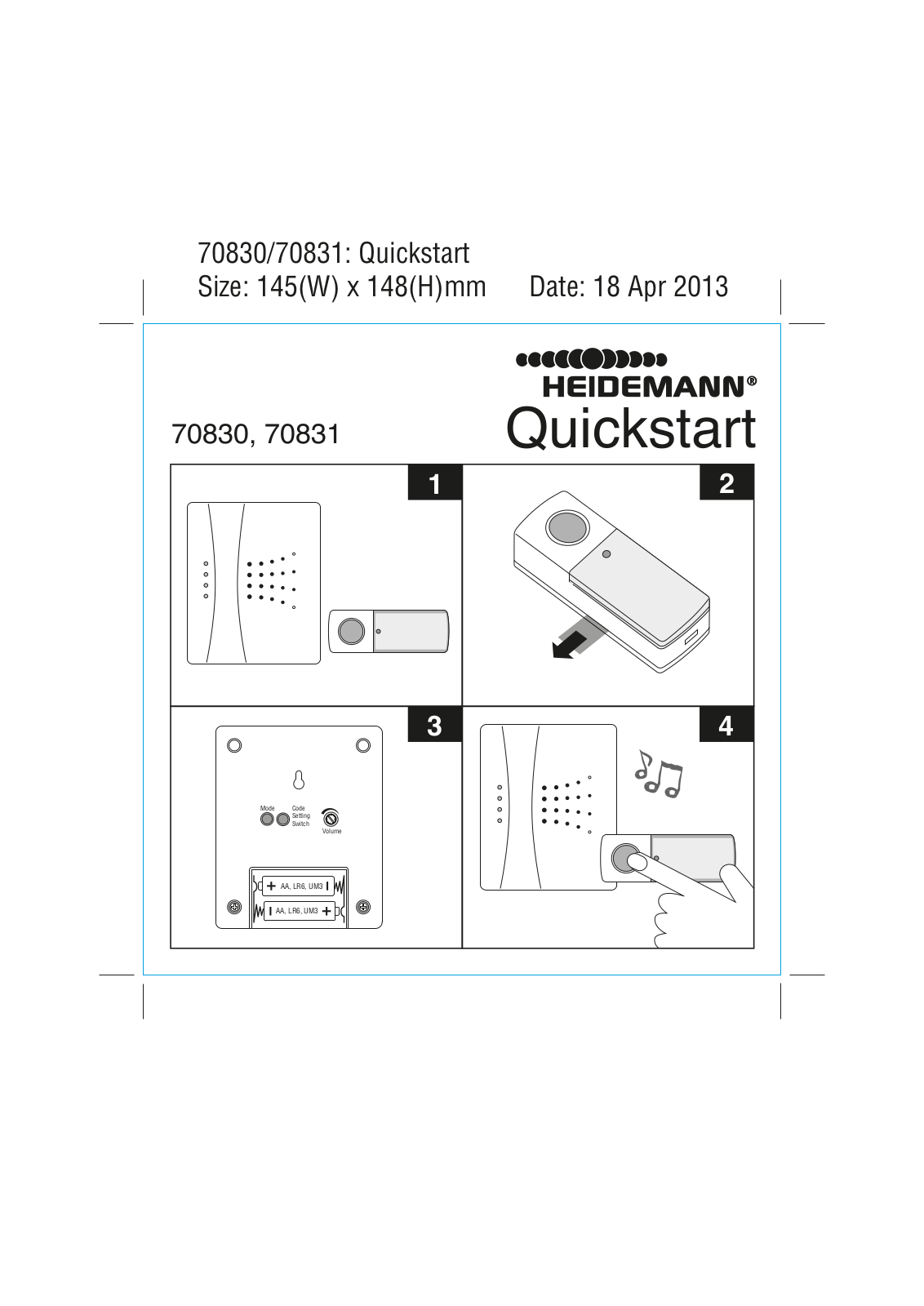 Heidemann 70830, 70831 User guide