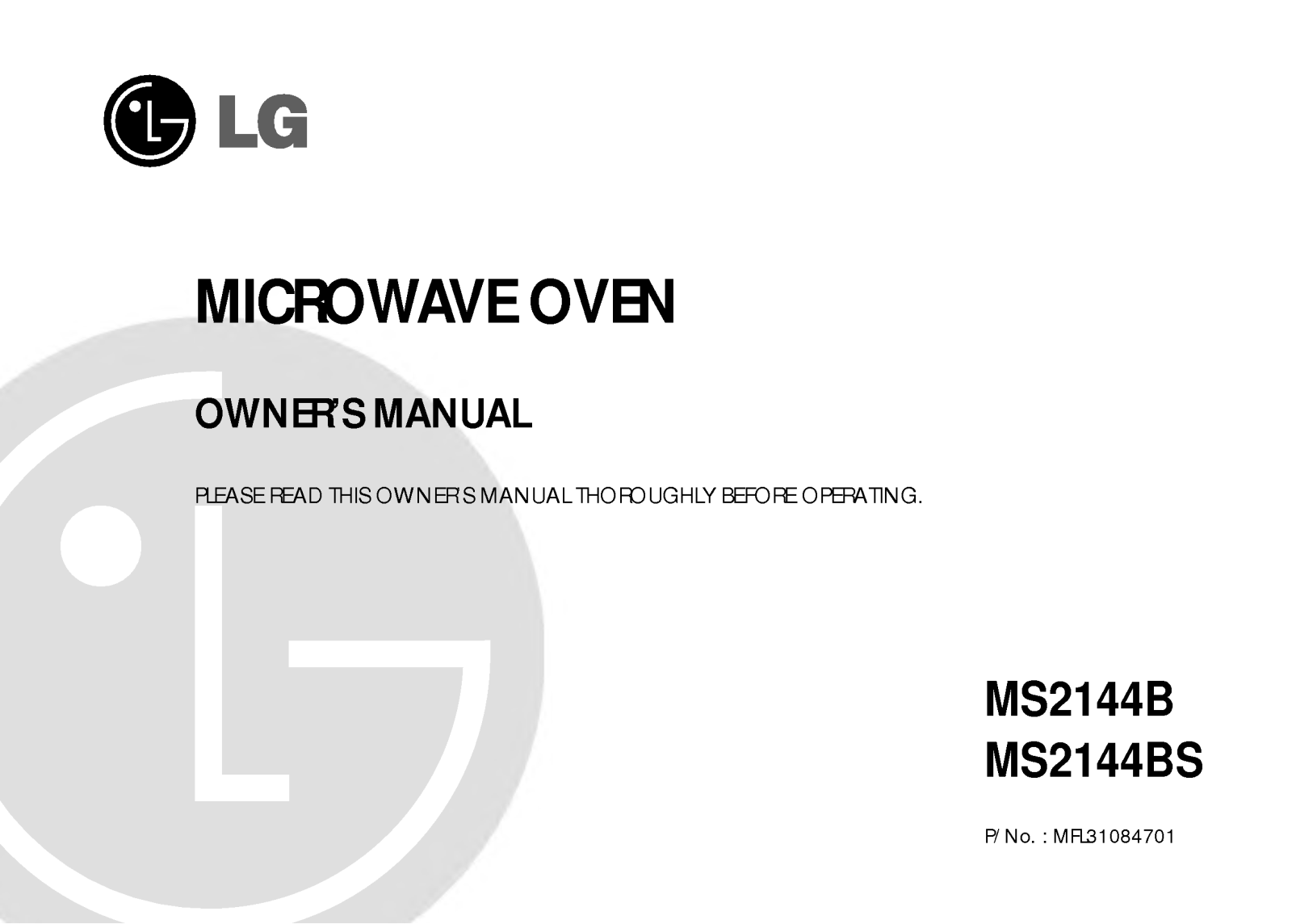 LG MS-2144BS User Manual