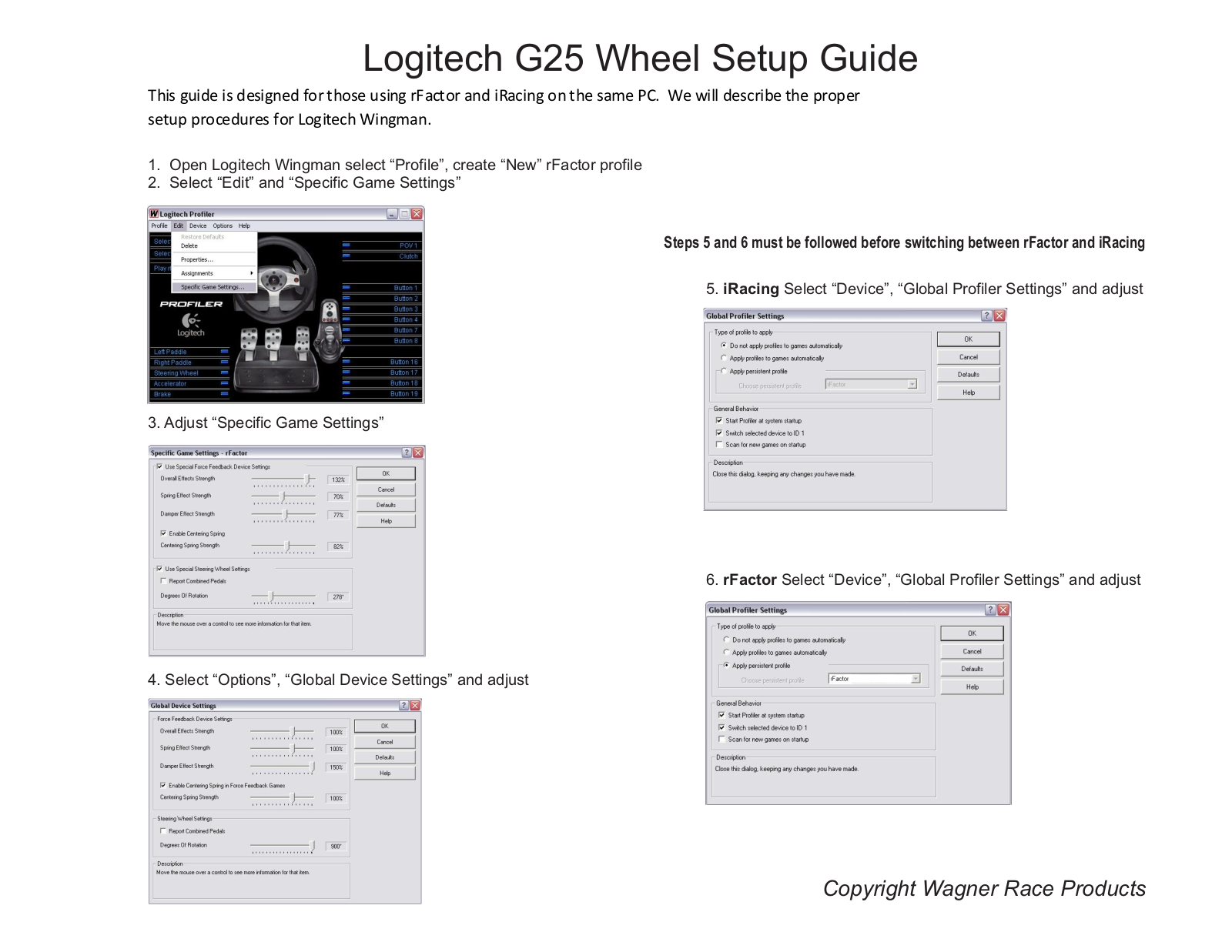 LOGITECH G25 User Guide