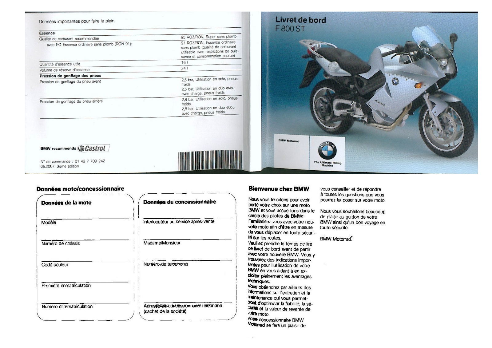 Bmw F 800 ST User Manual