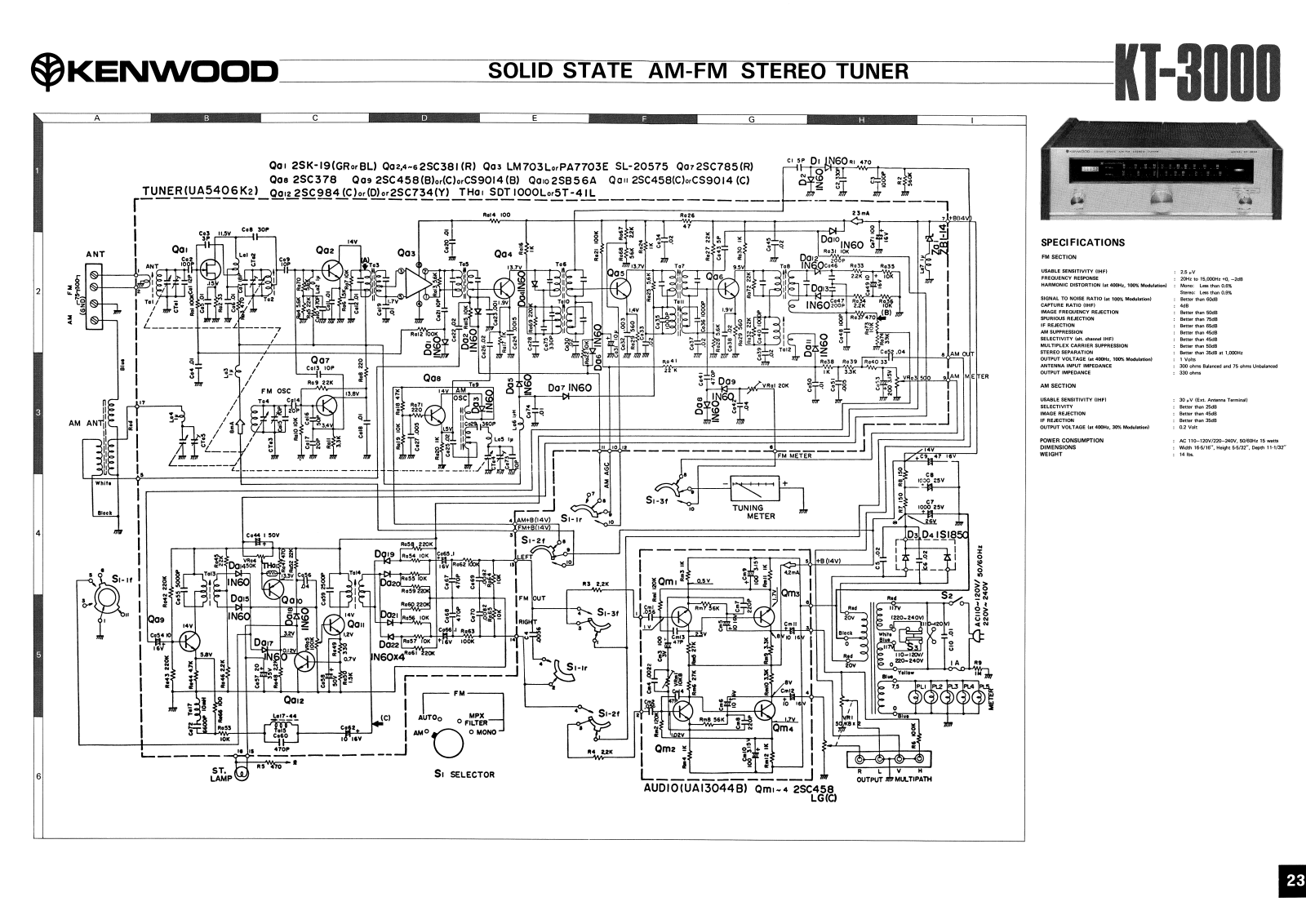 Kenwood KT-3000 Schematic