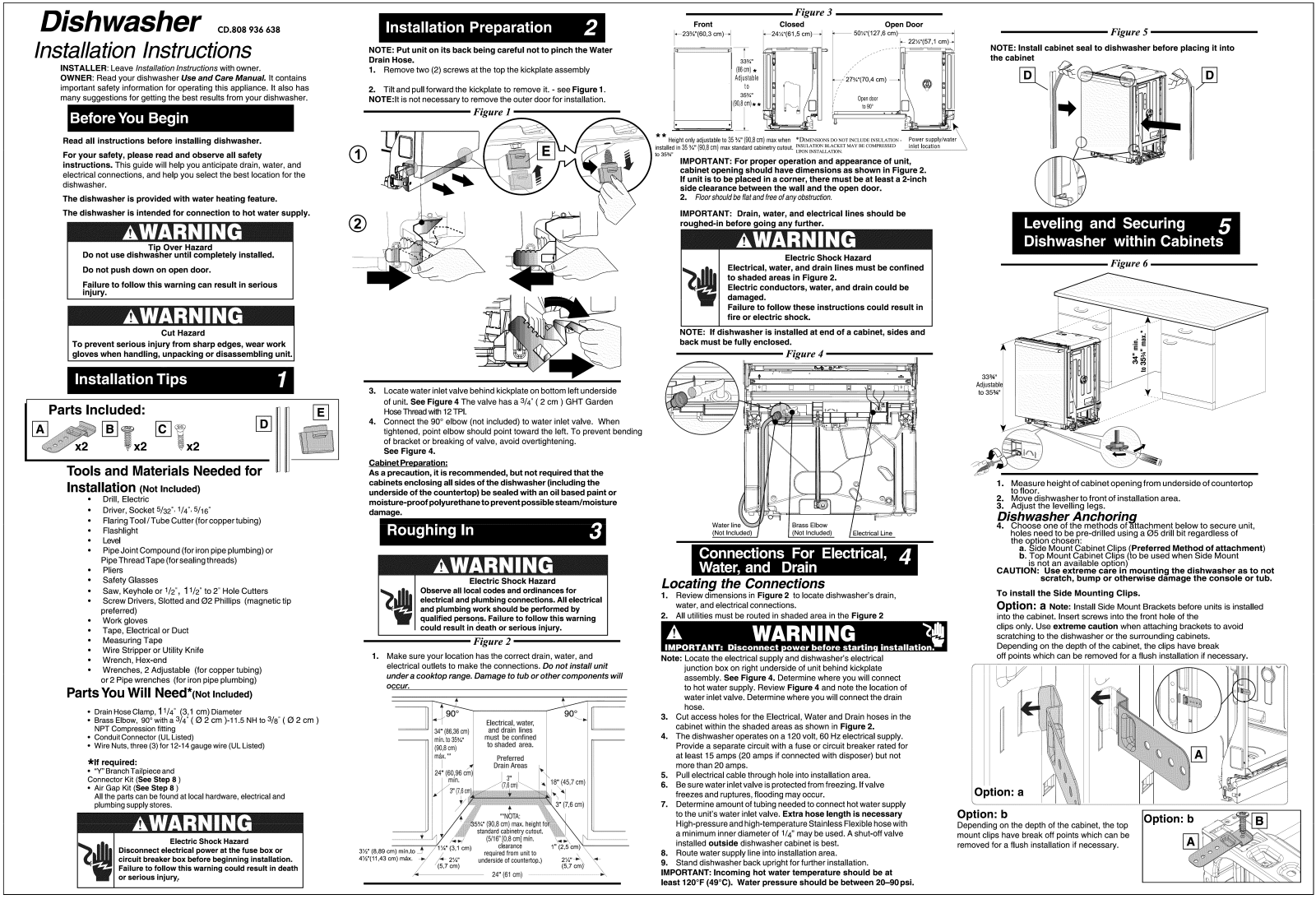 Electrolux E24ID74QPS1A, E24ID74QPS3A, E24ID74QPS4A, EI24CD35RS2A, EI24CD35RS3A Installation Guide