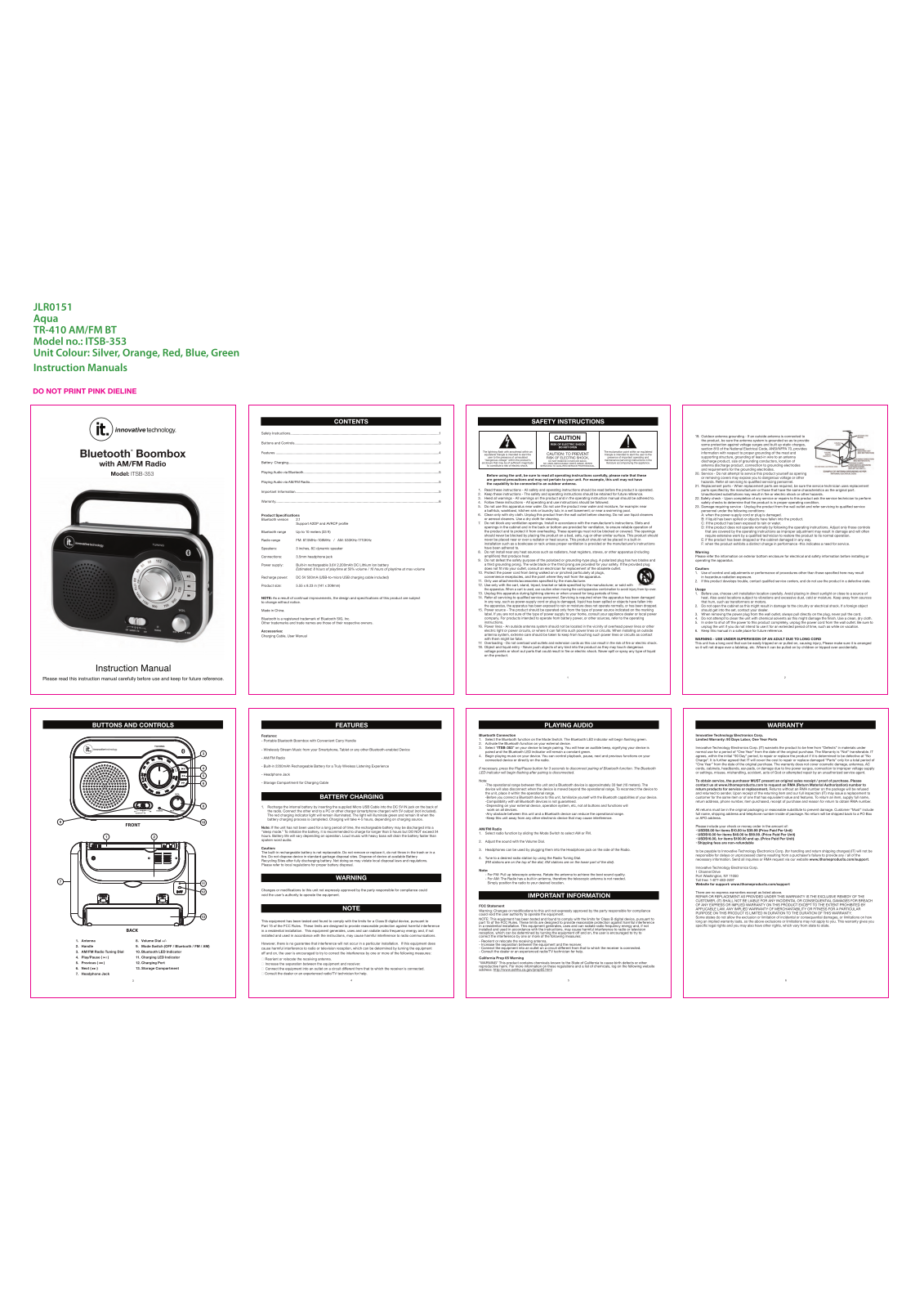 Innovative Technology Electronics ITSB353 User Manual