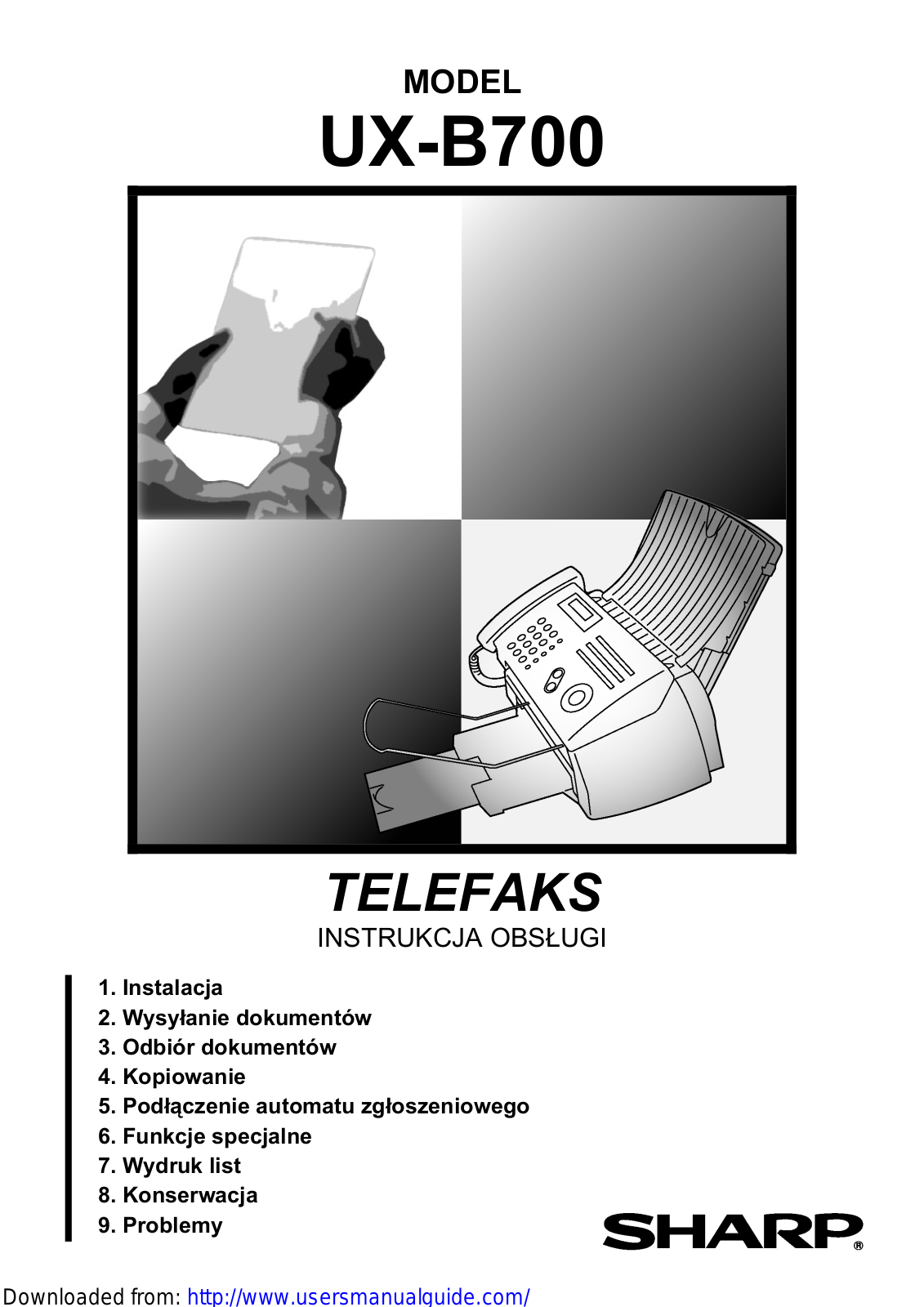 SHARP UX-B700 User Manual