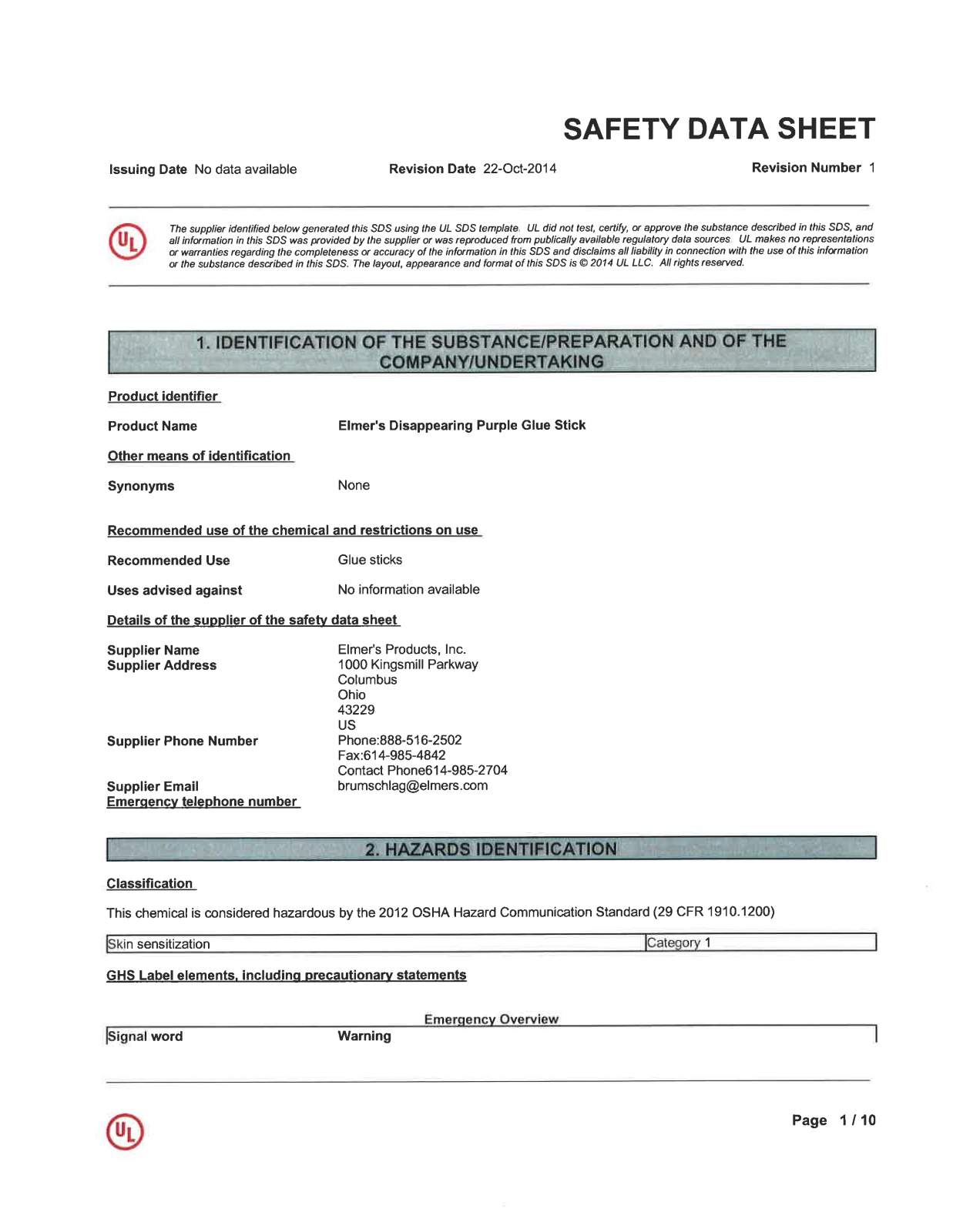 Elmer's B1613429 User Manual