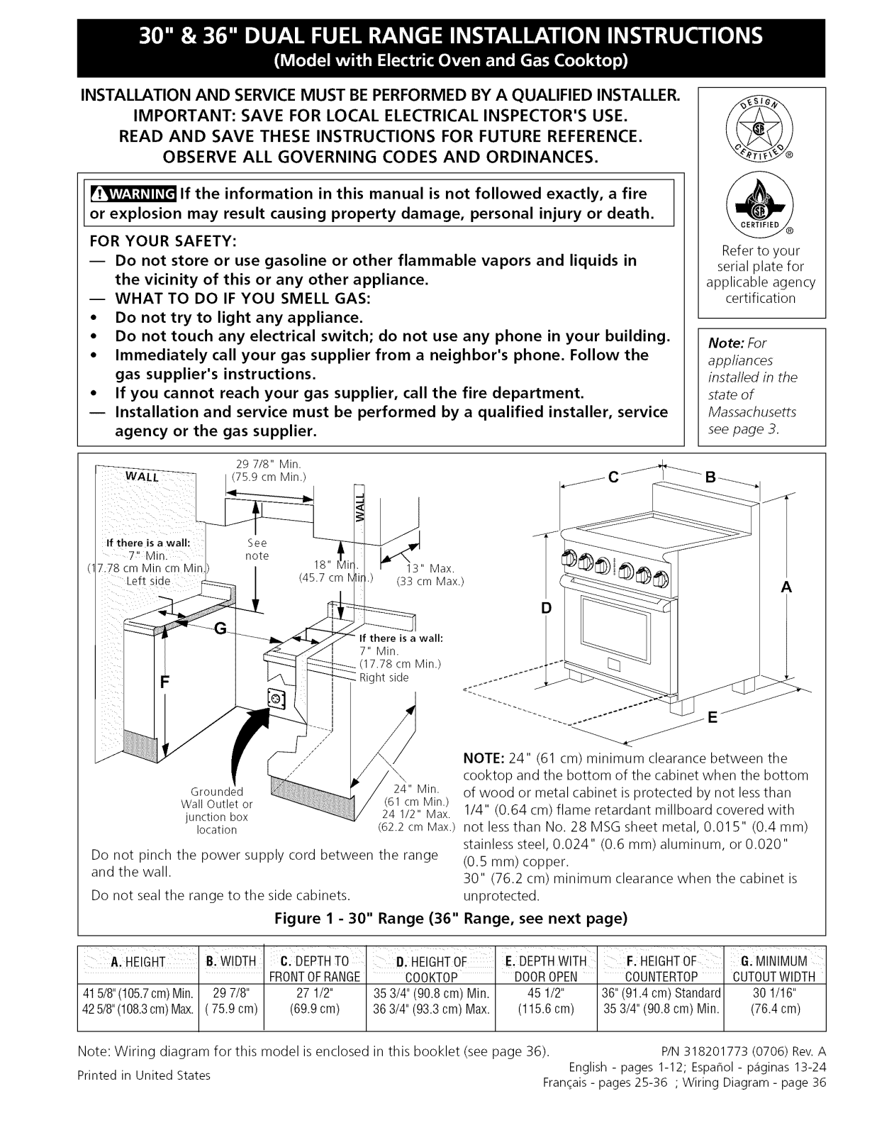Electrolux E30DF74GPS1, E30DF74GPS2, E30DF74GPS3, E30DF74GPS5, E30DF7CGPS1 Installation Guide - ManualMachine.com
