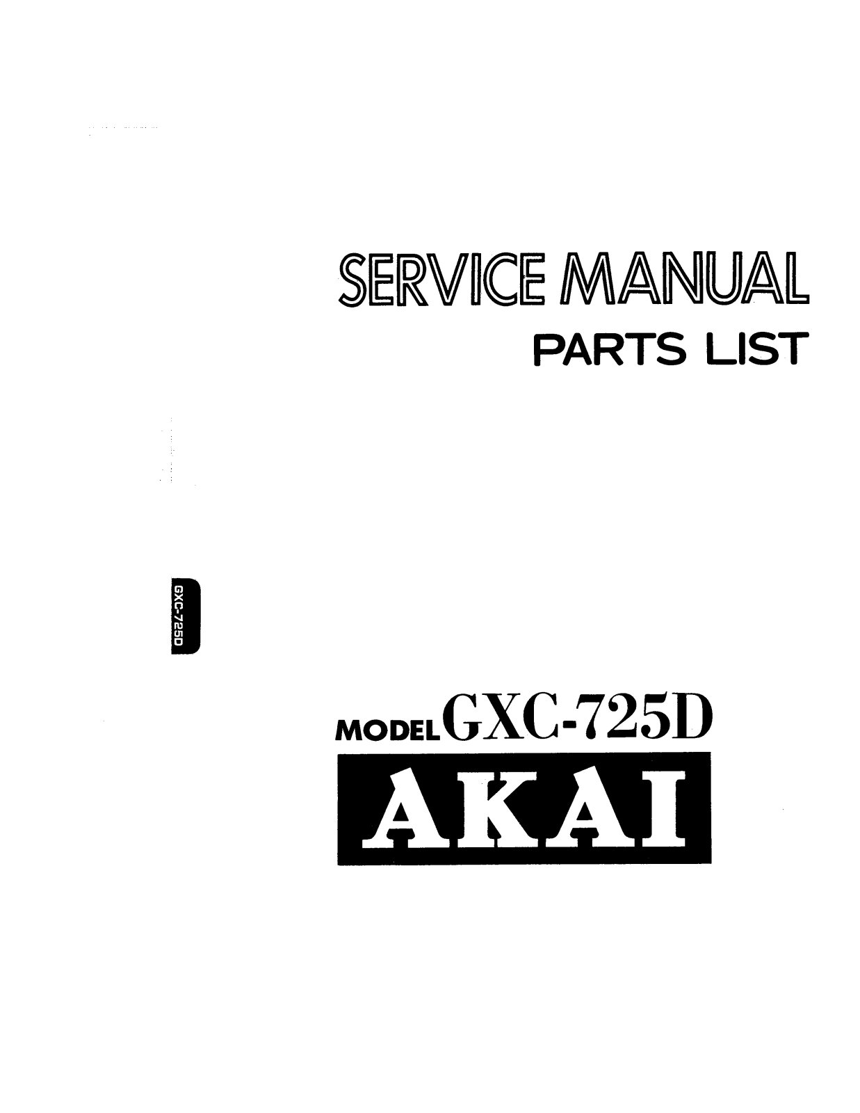 Akai GXC-725-D Service Manual