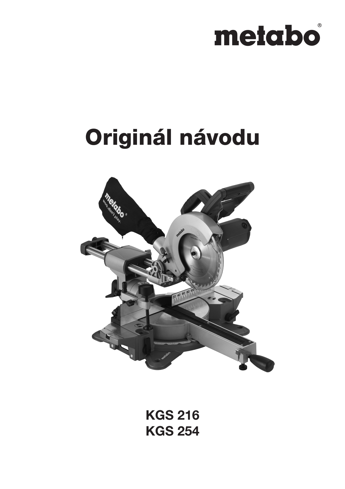 Metabo K 216, KGS 254 User guide - ManualMachine.com