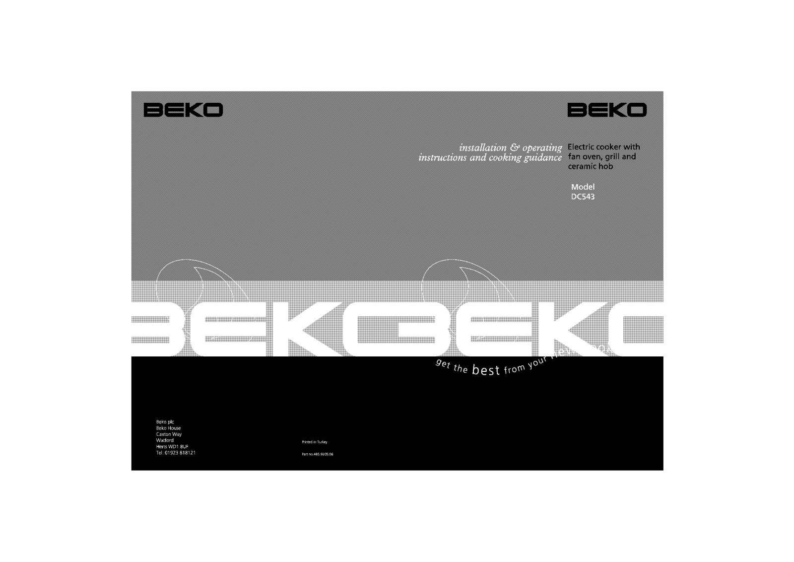 Beko DC543 User Manual