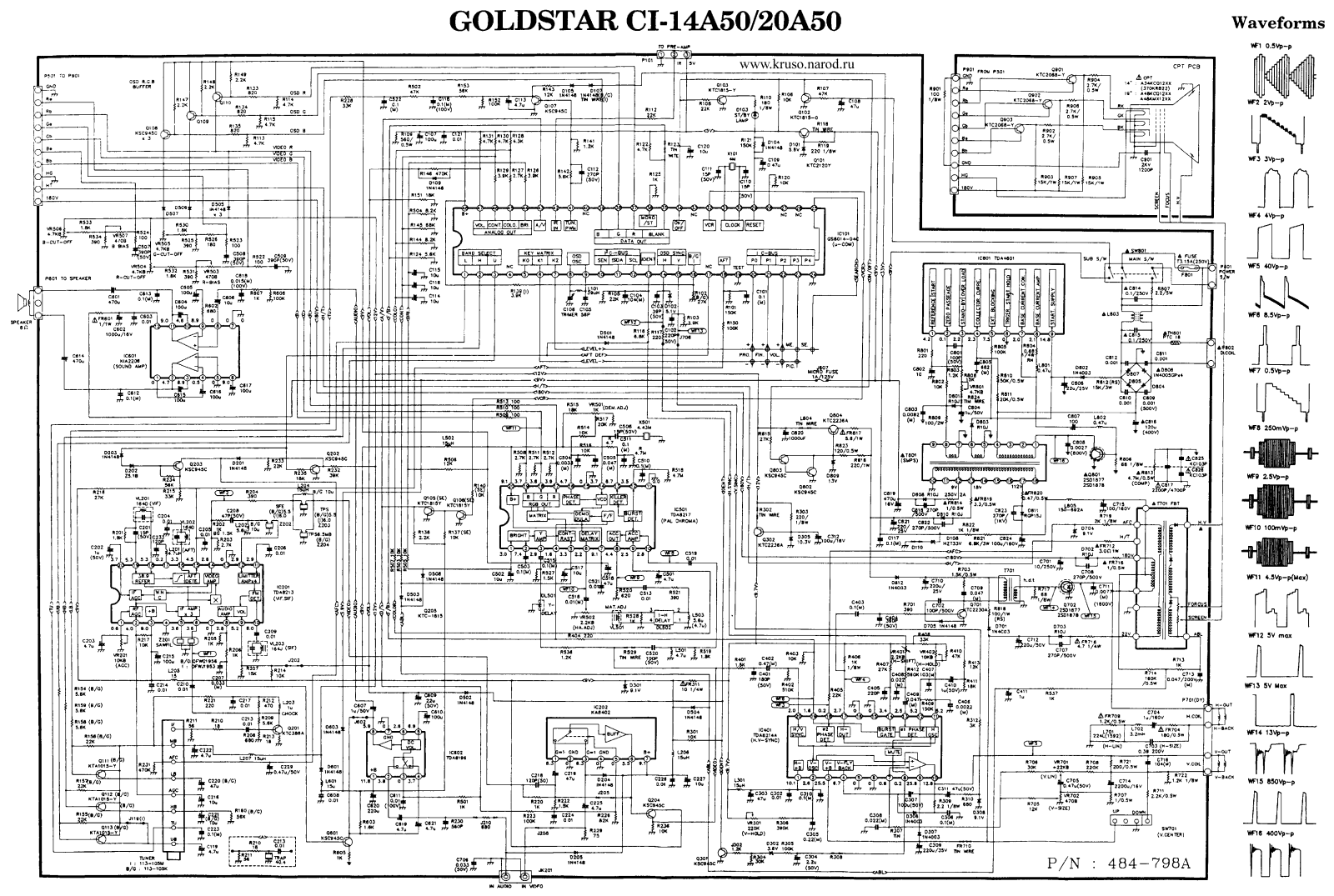 Goldstar ci 14a50, ci 20a50 schematic