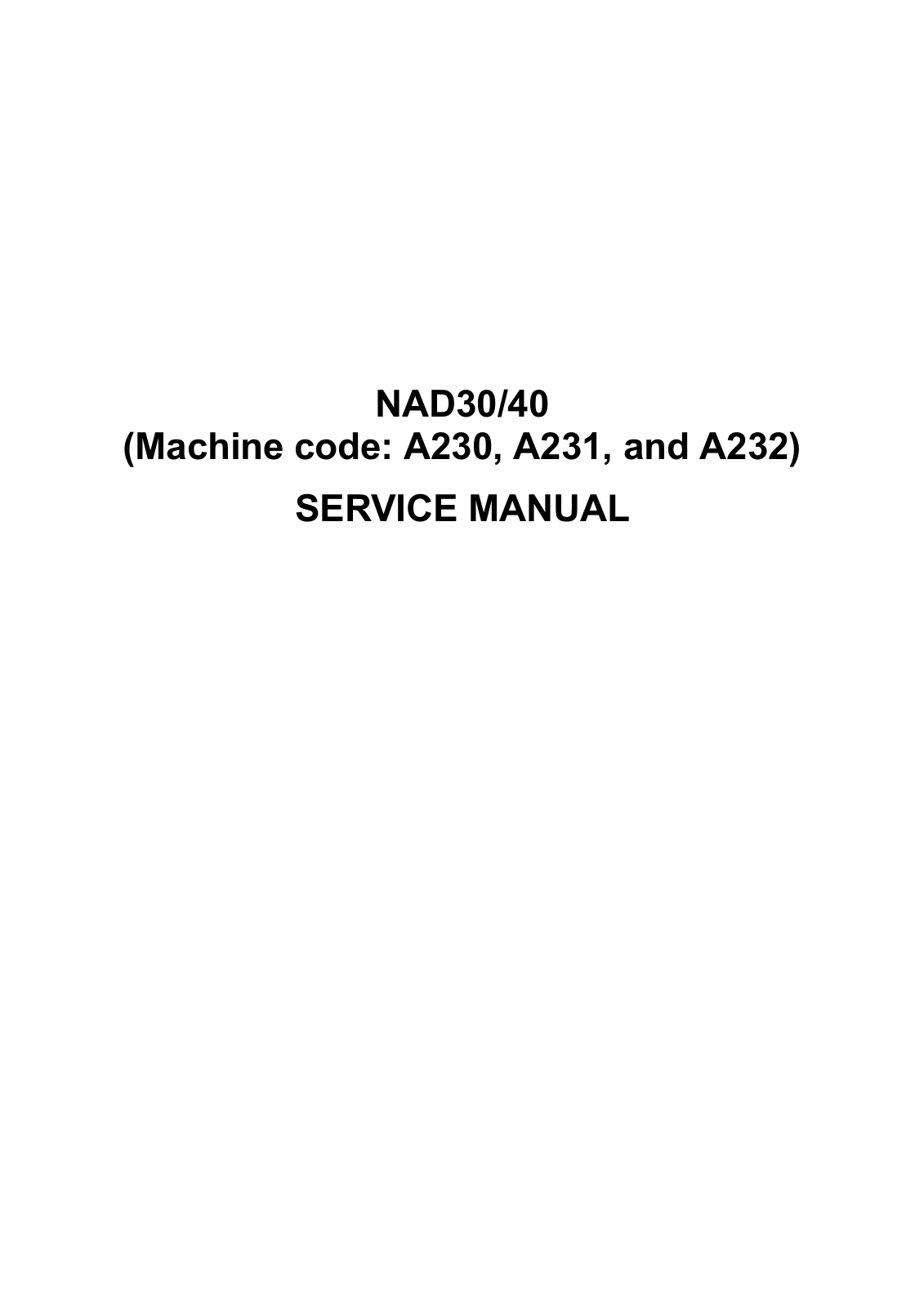 Ricoh Aficio350 Service Manual s nad