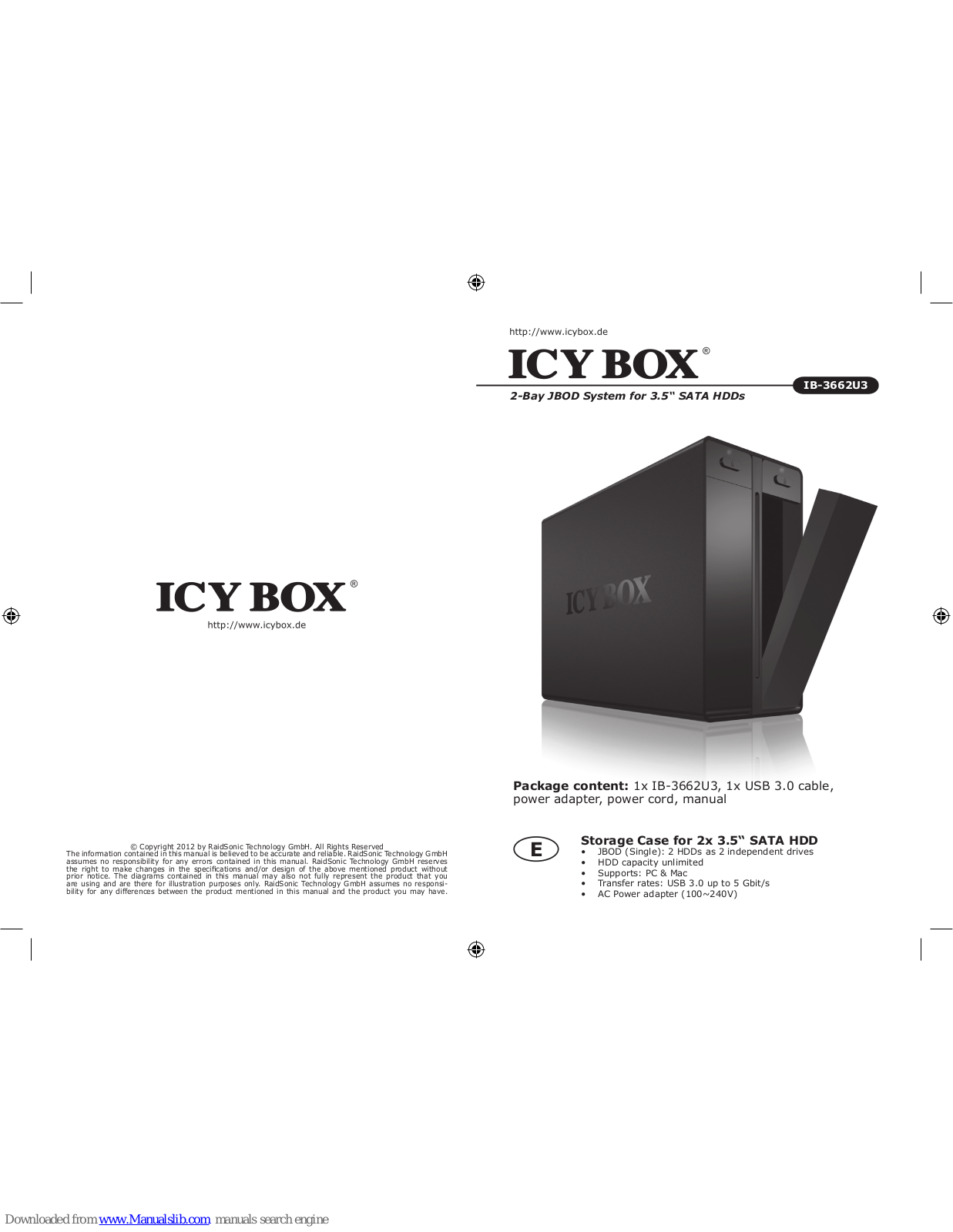 Icy Box IB-3662U3 User Manual