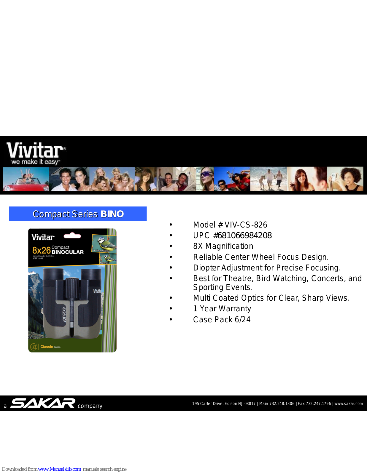 Vivitar CS-826, VIV-CS-826 Specifications