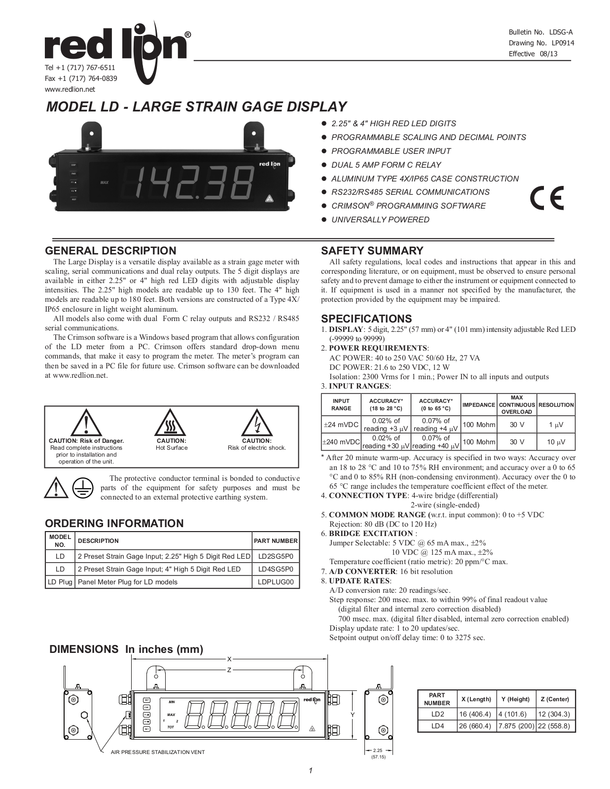 Red Lion LDSG User Manual