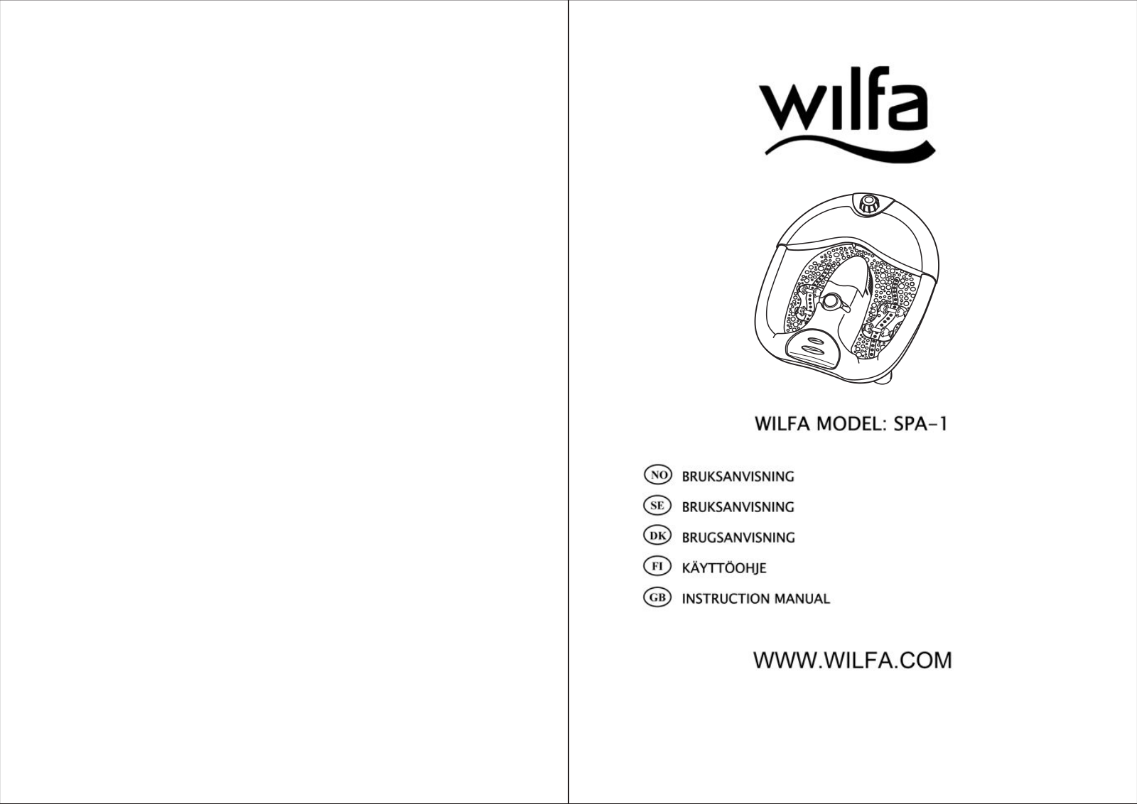 Wilfa SPA-1 User Manual