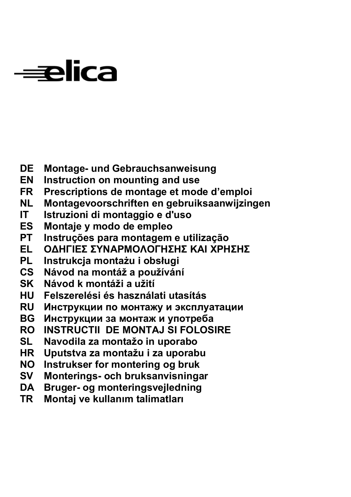 Elica Alba Cubo Island User Manual