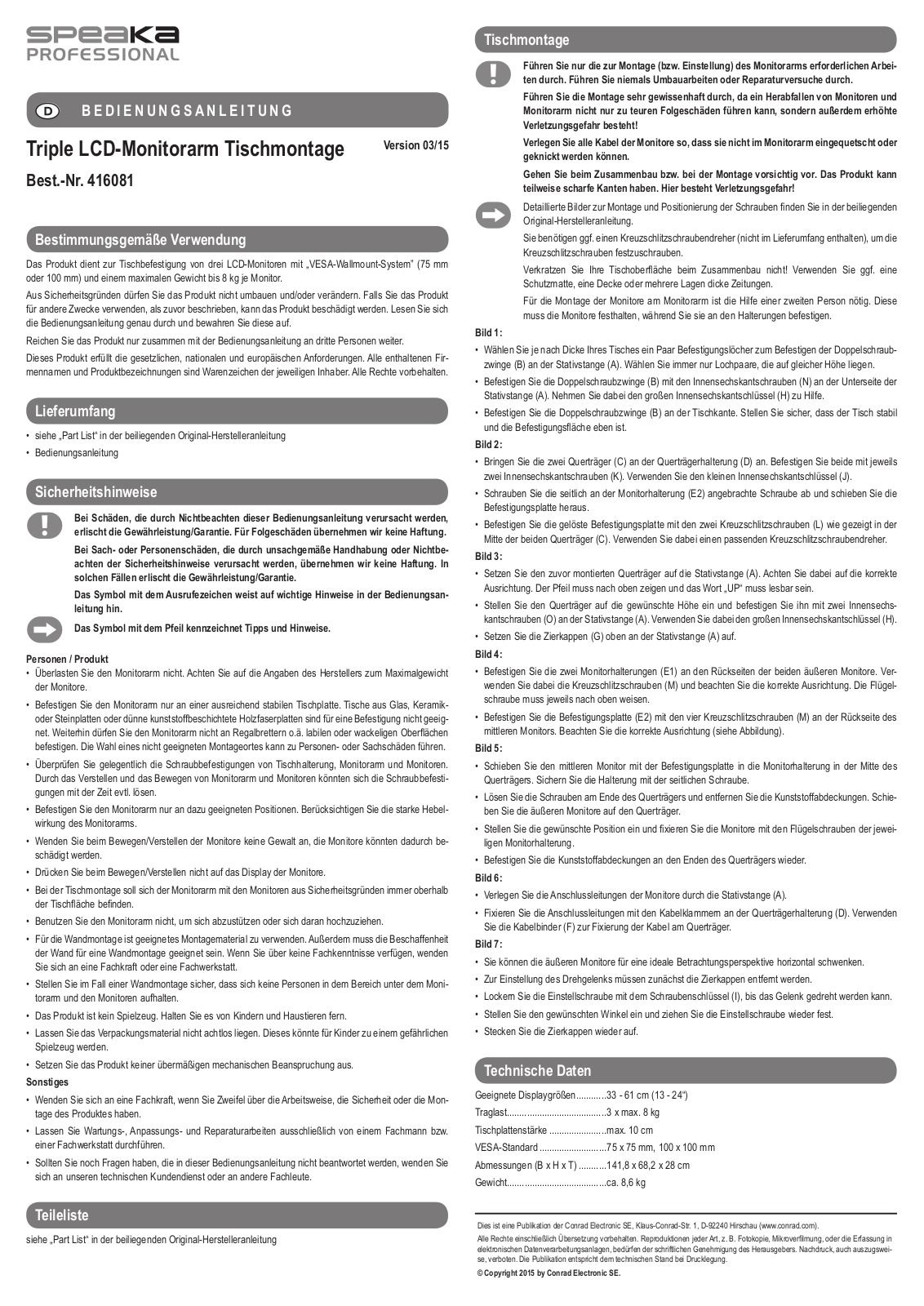 SpeaKa Professional 416081 User guide