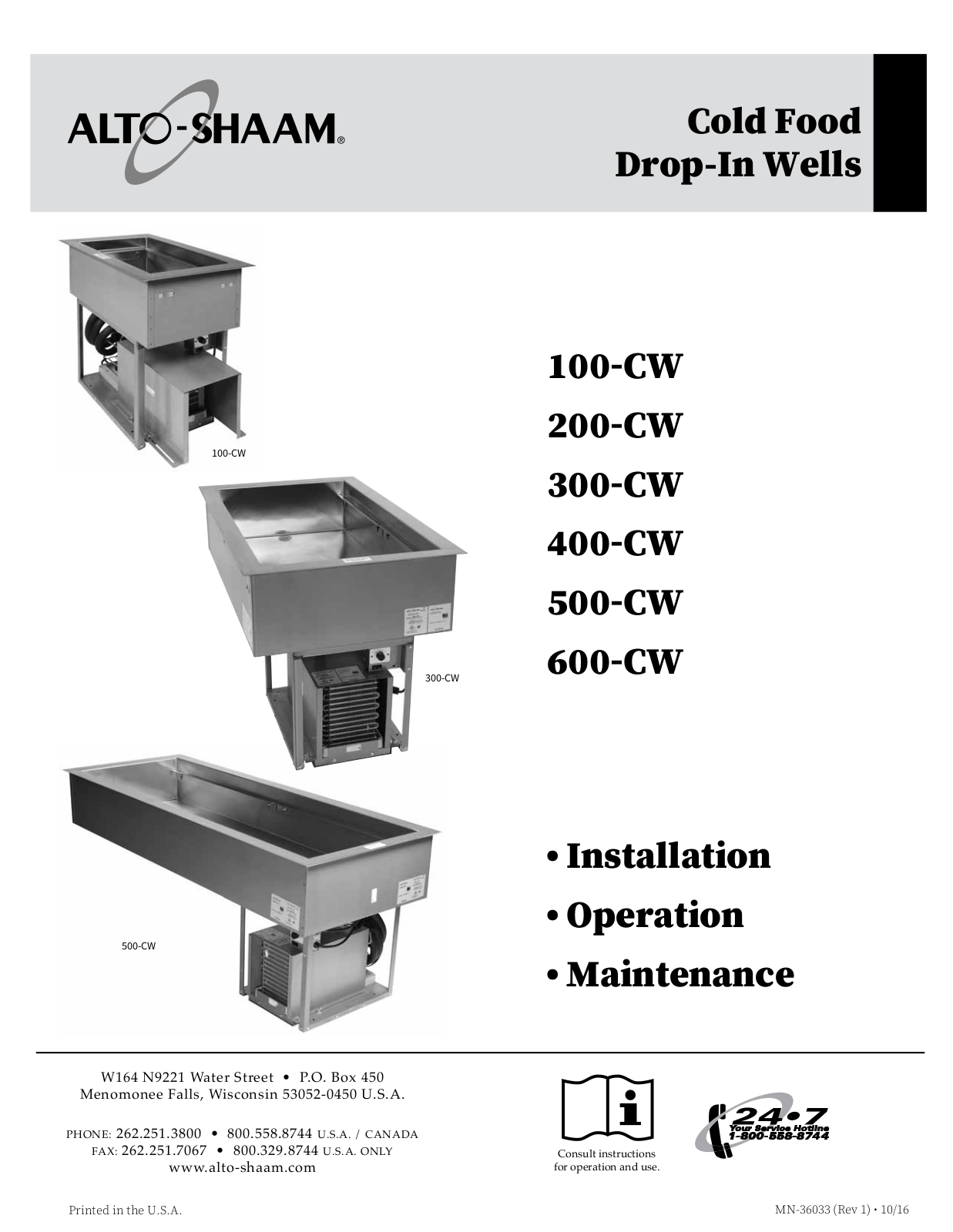 Alto Shaam 200-CW Service Manual